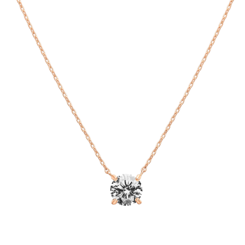 Rose Gold Solitaire | kaulakoru