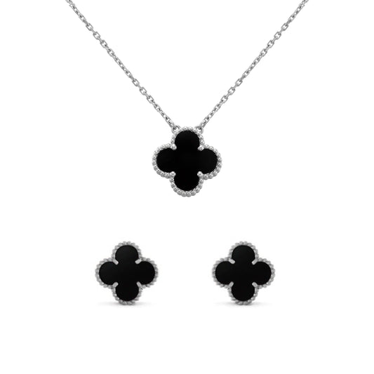 Silver Black | Clover Set